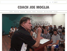 Tablet Screenshot of coachjoemoglia.com
